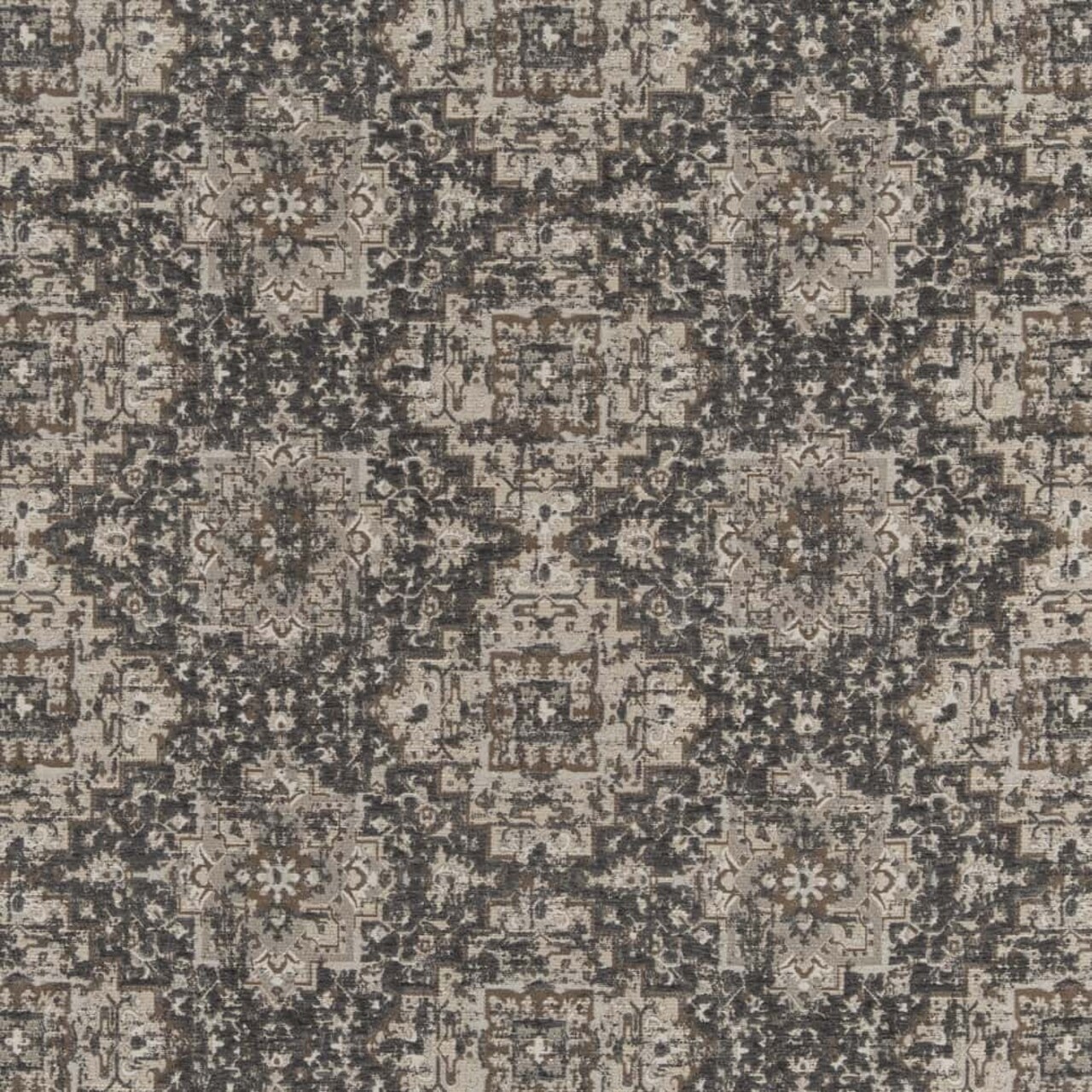 Upholstery Fabric - Grey & Silver Damask Upholstery Fabric 54 Inches"